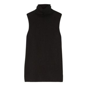 The Row Sleeveless Cashmere-Silk Turtleneck Top